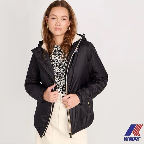 K-Way **NWT** Le Vrai 3.0 Claude Orsetto Unisex Jacket in Black Pure - Picture 2 of 12